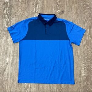 Under Armour Two-Tone Blue Polo Shirt NWOT Size XXL